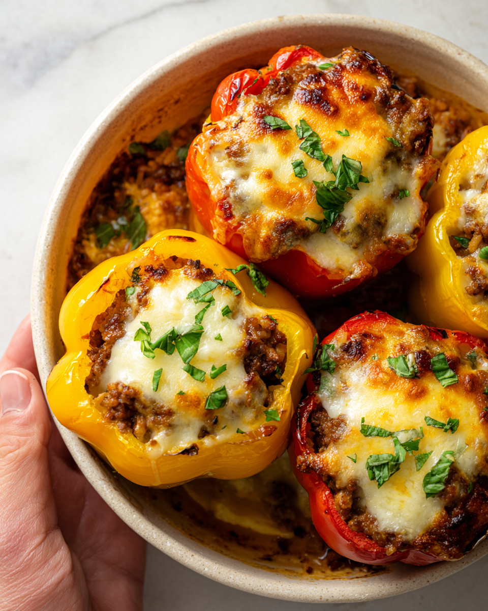 Casseruola di peperoni ripieni, un piatto autunnale ricco di sapori e perfetto da condividere con la famiglia.