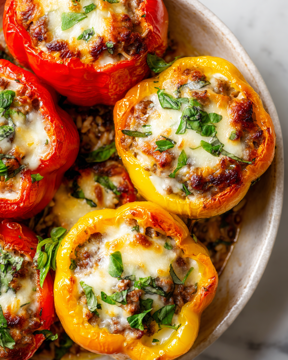 Casseruola di peperoni ripieni, un piatto autunnale ricco di sapori e perfetto da condividere con la famiglia.