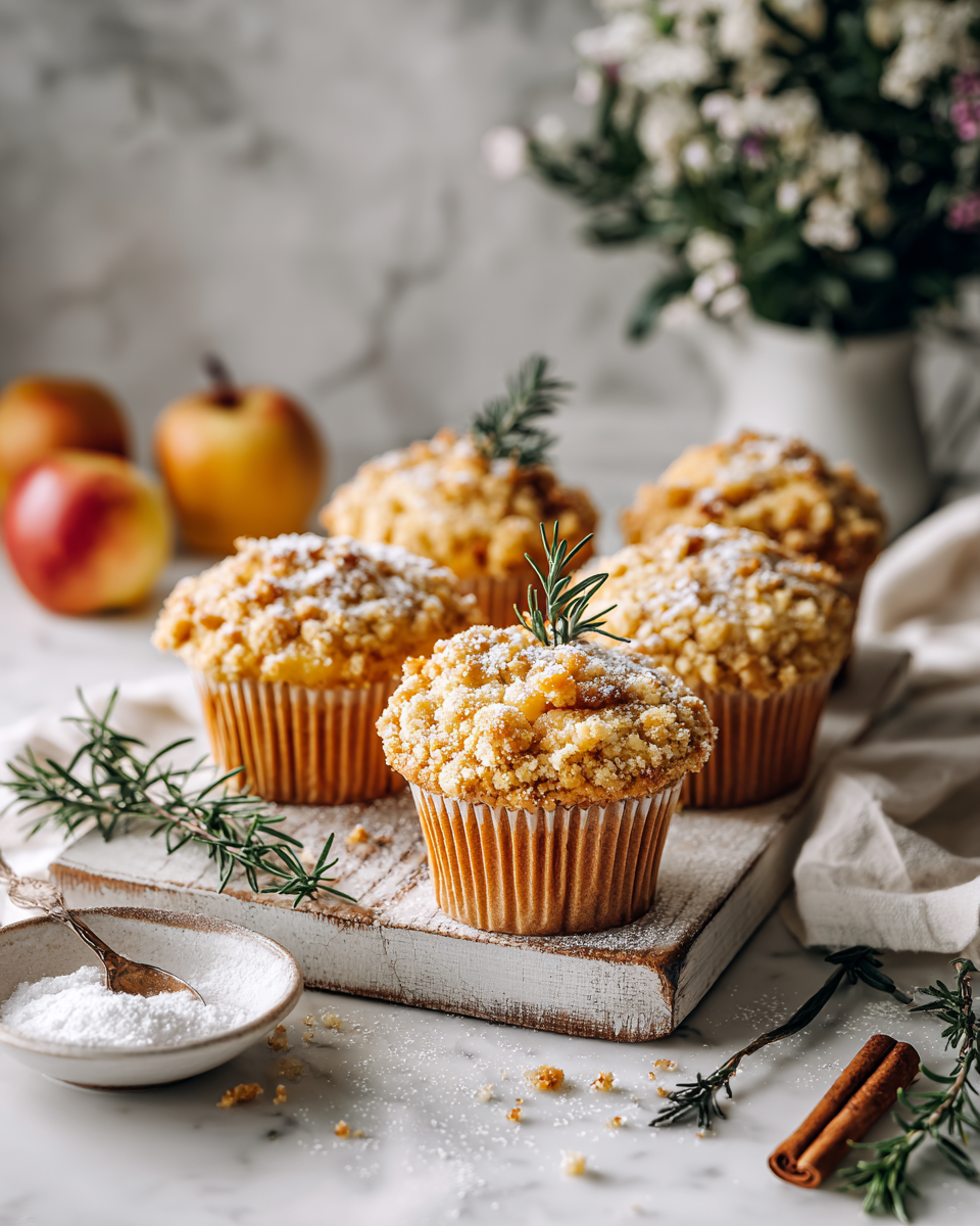 Cupcake di crumble di mele perfetti per dessert autunnali