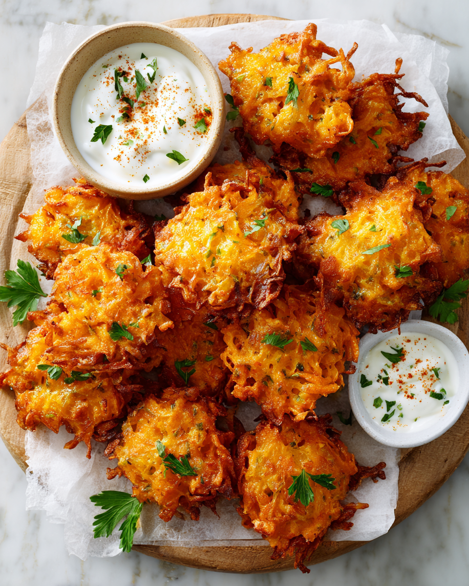 Frittelle Croccanti di Zucca Butternut per le Feste Frittelle di zucca butternut croccanti e deliziose, ideale come antipasto per le festività autunnali, con ingredienti freschi e ricette semplici.