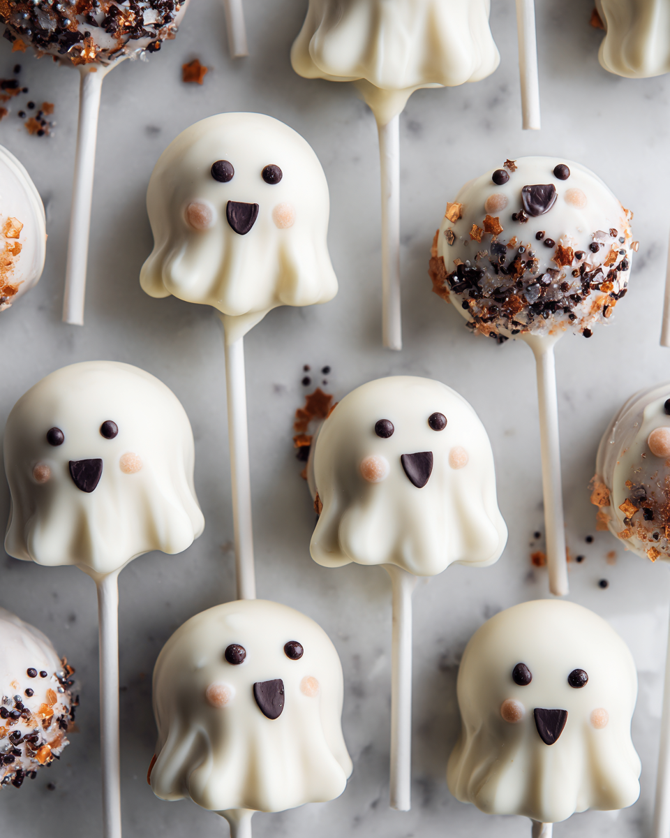 Cake pops a forma di fantasma, dolci divertenti per Halloween