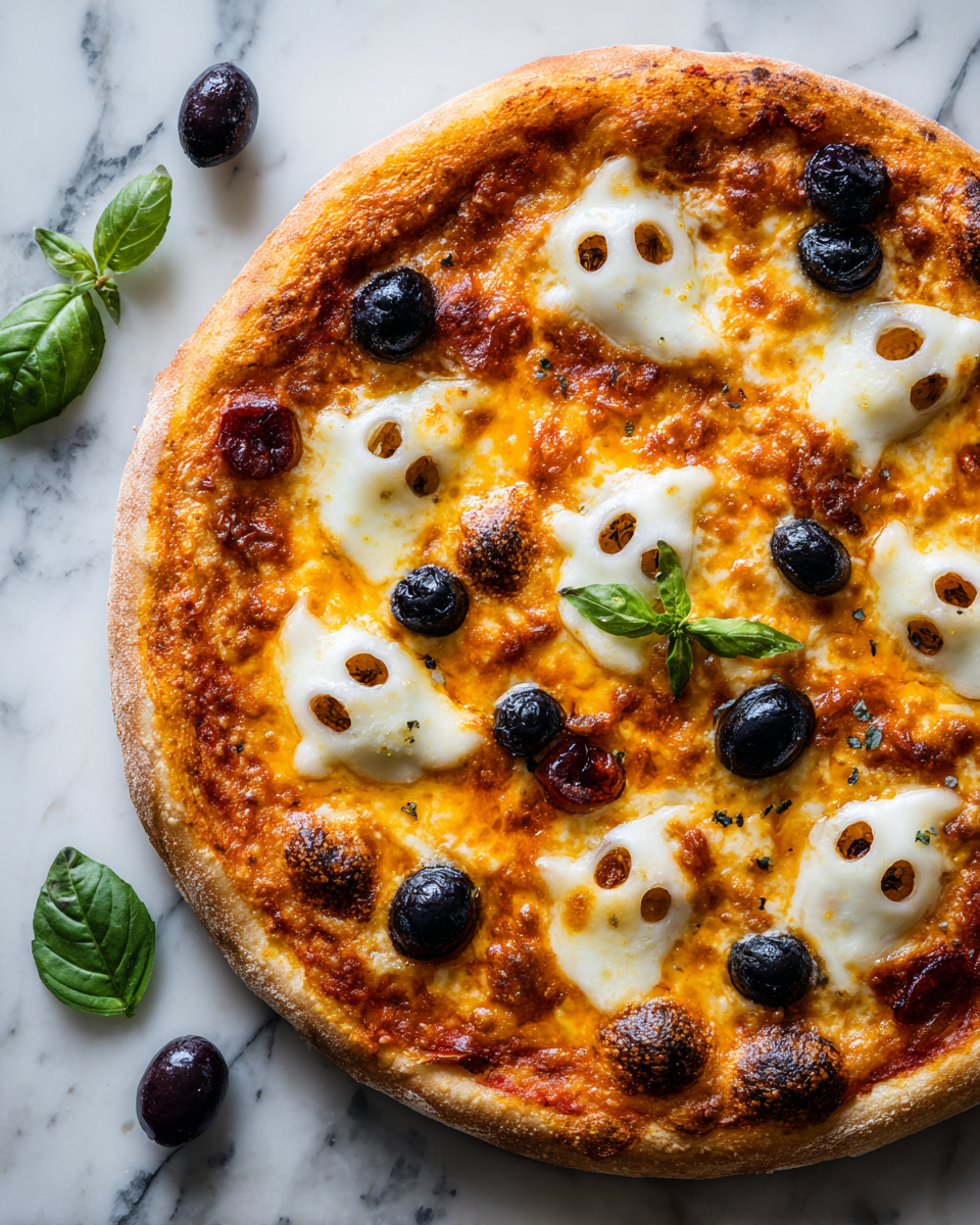 Scopri la Deliziosa Ghost Pizza per Halloween Ghost Pizza divertente e creativa per feste autunnali