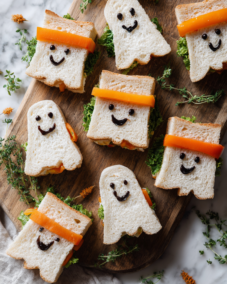 Divertenti Panini a Forma di Fantasma per Halloween Panini a forma di fantasma per Halloween, deliziosi e facili da preparare. Ideali per feste e divertenti da decorare!