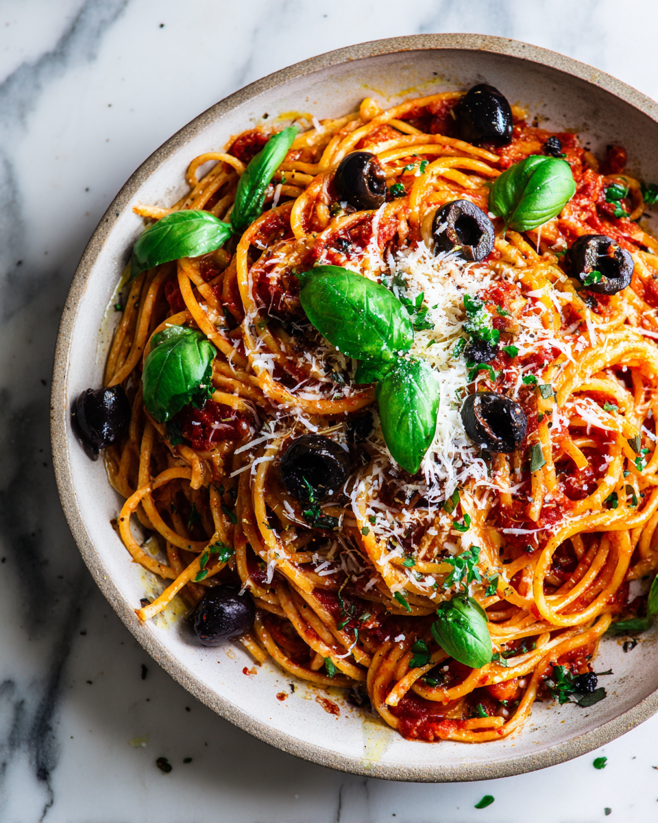 Pasta Vampiro: Un Piatto Festoso per Halloween Pasta Vampiro colorata con sugo rosso e aglio per Halloween, ideale per una cena tra amici.