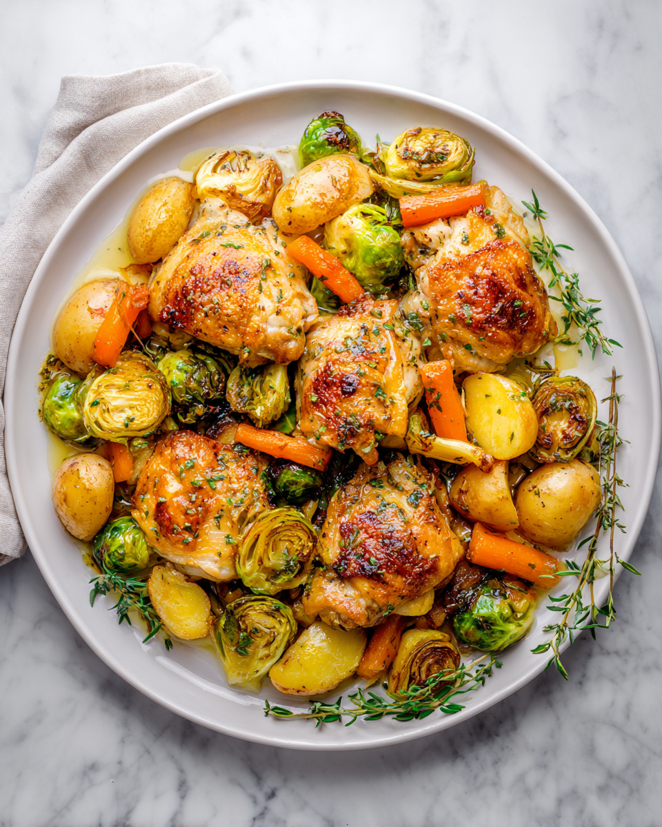 Delizioso Pollo all'Aglio Arrosto con Verdure Pollo all'aglio arrosto con burro alle erbe e verdure