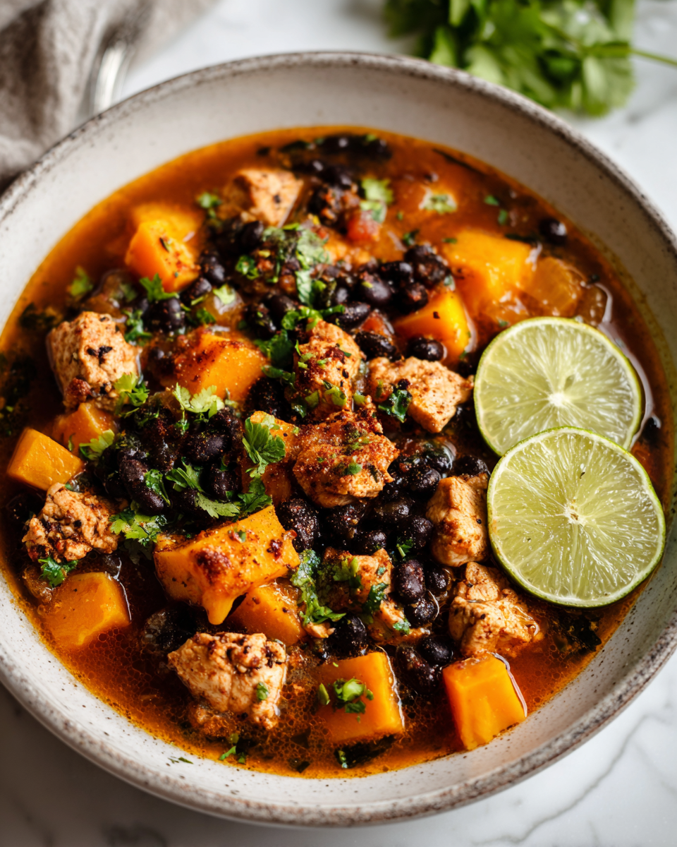 Chili di Tacchino e Zucca Butternut caldo e confortante, ricetta autunnale.