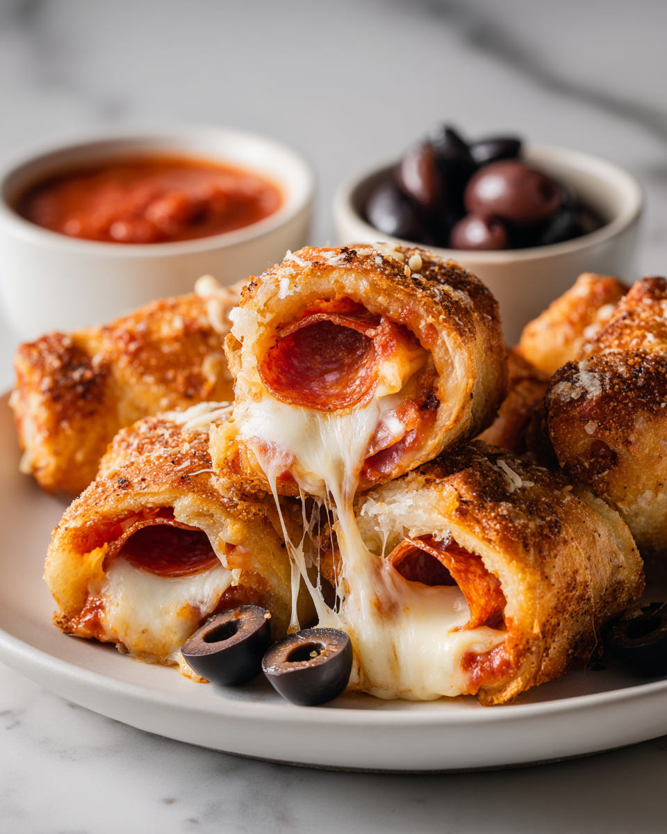 Rotoli a morsi di vampiro halloween, ricetta facile e veloce per feste, snack stuzzicante con mozzarella e pepperoni.