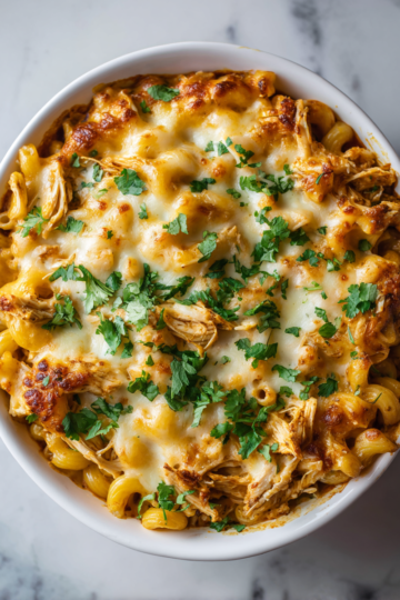 Scopri il Delizioso Chili Mac and Cheese di Pollo Chili Mac and Cheese di pollo bianco cremoso e saporito, perfetto per cene autunnali.