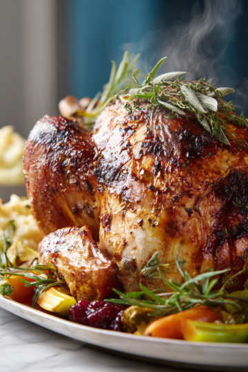 Preparare un Delizioso Tacchino Arrosto per le Festività Ricetta del tacchino arrosto delizioso per le festività, piatto tradizionale italiano, facile da preparare, per riunioni di famiglia.