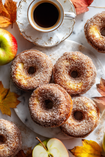 ciambelle di sidro di mele fresche e profumate, ricetta di dolci autunnali, dessert italiani