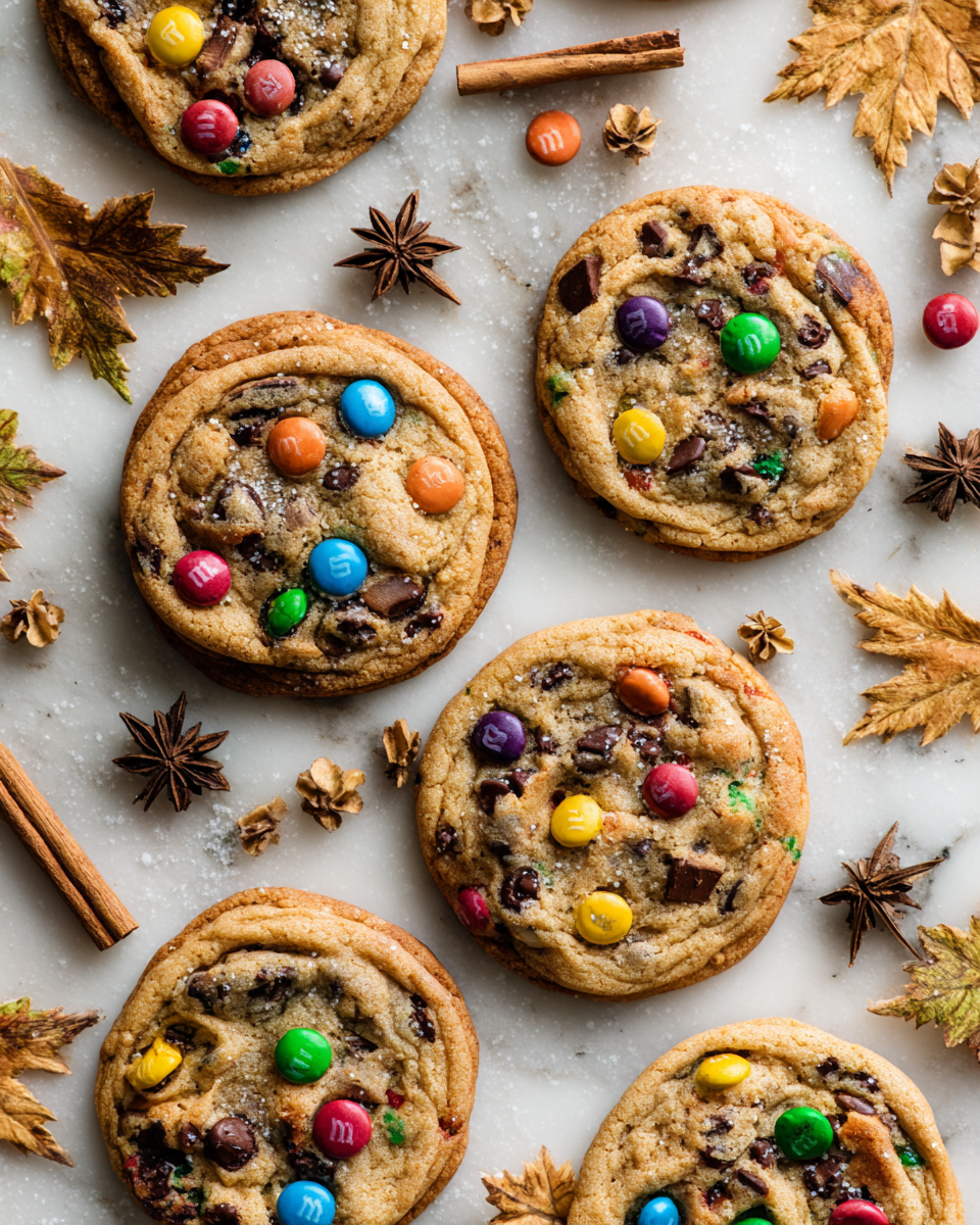Hocus Pocus Cookies: Magia d'Autunno Deliziosi Hocus Pocus Cookies, biscotti autunnali con M&M's.