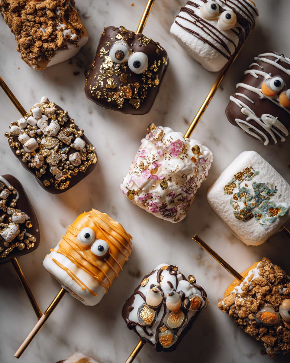 Hocus Pocus Marshmallow Pops decorati per Halloween perfetti per feste di famiglia.