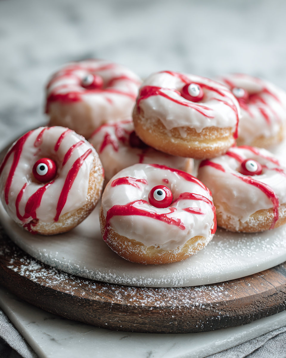 Ciambelle Monster Eye per Halloween: dolcetti spettrali, facili da preparare, perfetti per feste. Ricetta creativa e divertente per tutti.