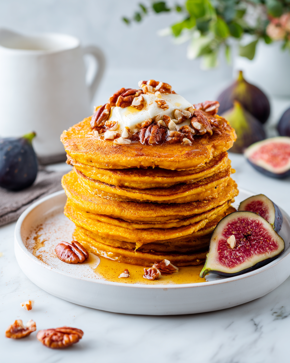 Pancake di zucca autunnali, colazione sana, ricetta facile, sapori d'autunno