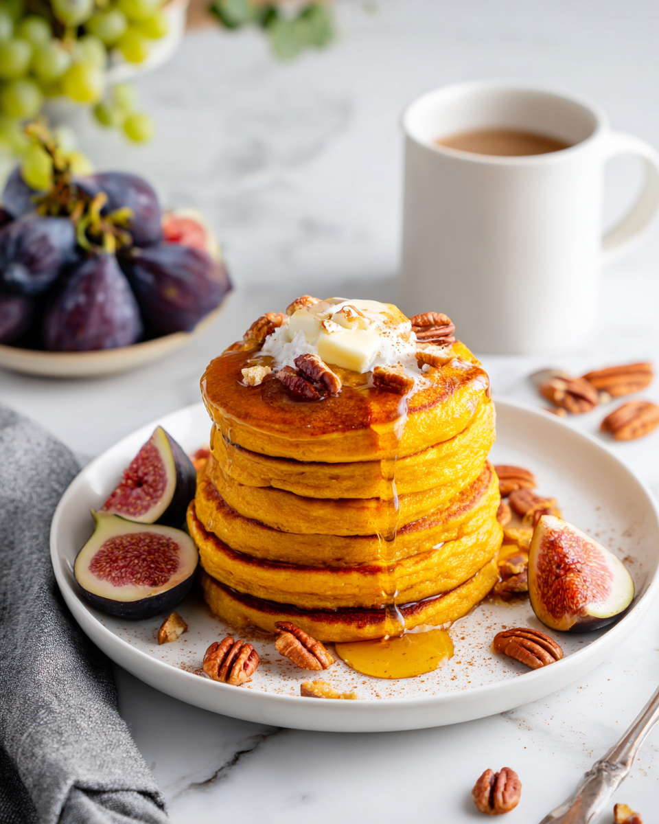 Pancake di zucca autunnali, colazione sana, ricetta facile, sapori d'autunno