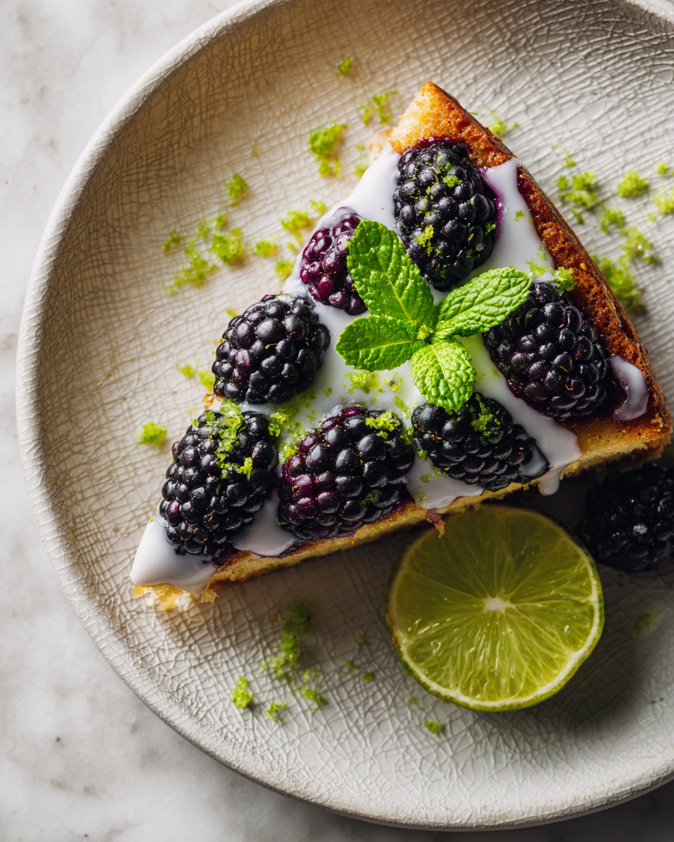 Torta Umida di Lime e More per l'Autunno Torta di lime e more autunnale, dolce umido e fragrante, ricetta facile per celebrare l'autunno.