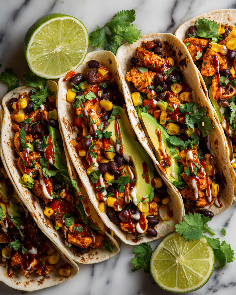 Delizioso Burrito di Pollo Chipotle per le tue Feste Burrito di pollo chipotle con avocado e lime, ideale per feste.