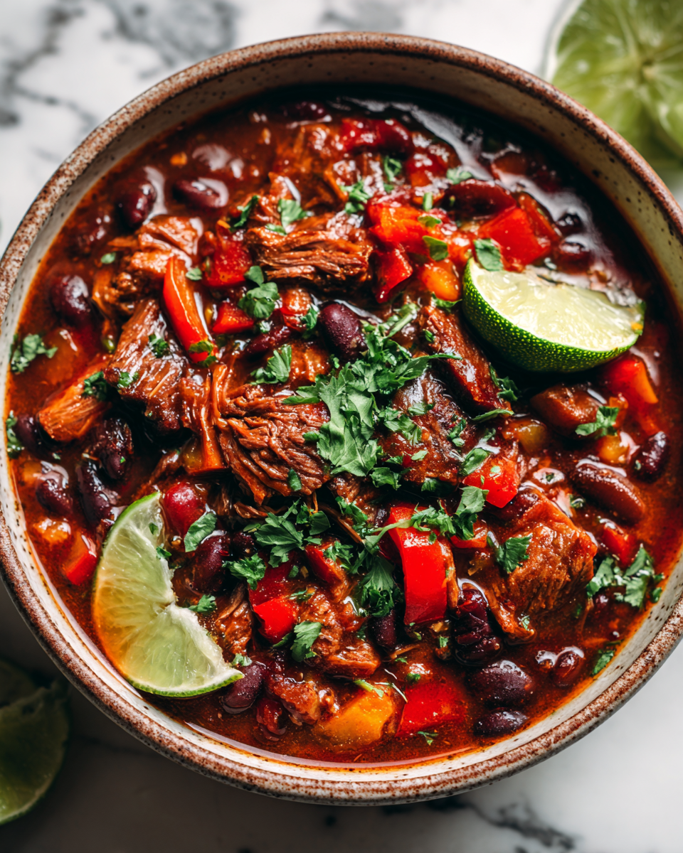 Chili da campionato ricco di carne e aromi, perfetto per le cene autunnali.