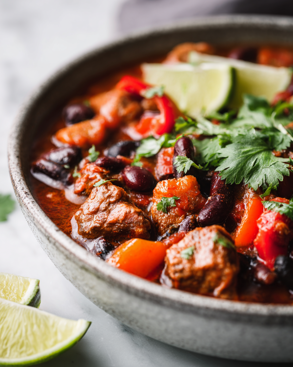 Chili da campionato ricco di carne e aromi, perfetto per le cene autunnali.